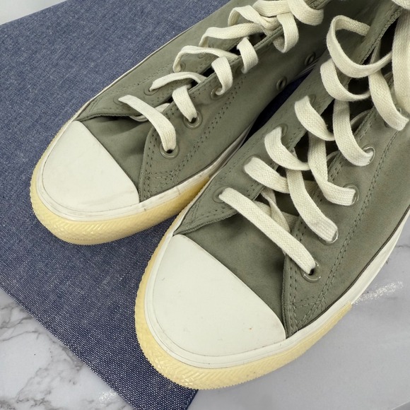 Converse Chuck Taylor All Star High Top Olive Green Sneakers 10 Retro Streetwear - Picture 8 of 8